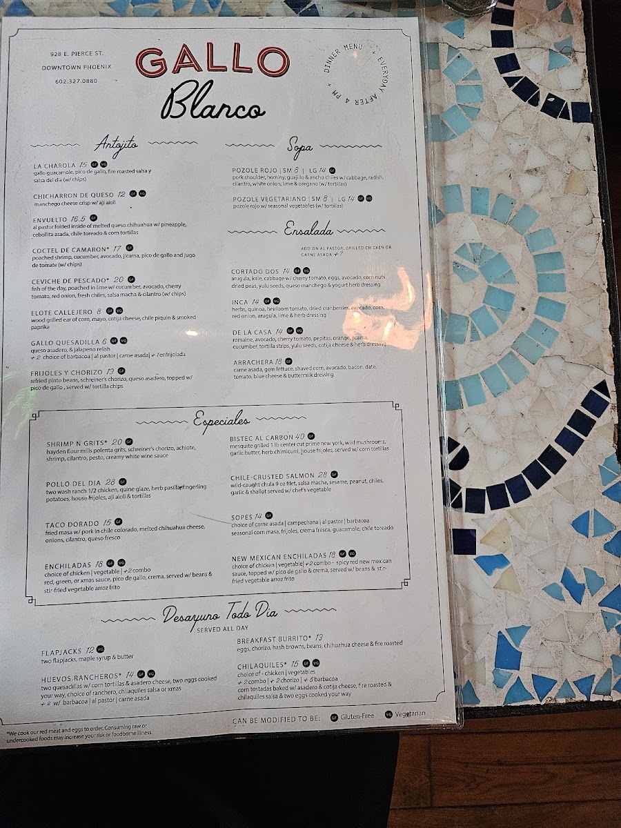 Gallo Blanco Menu - Image 4